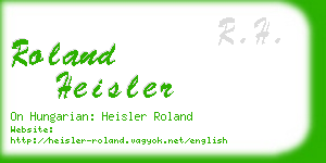 roland heisler business card